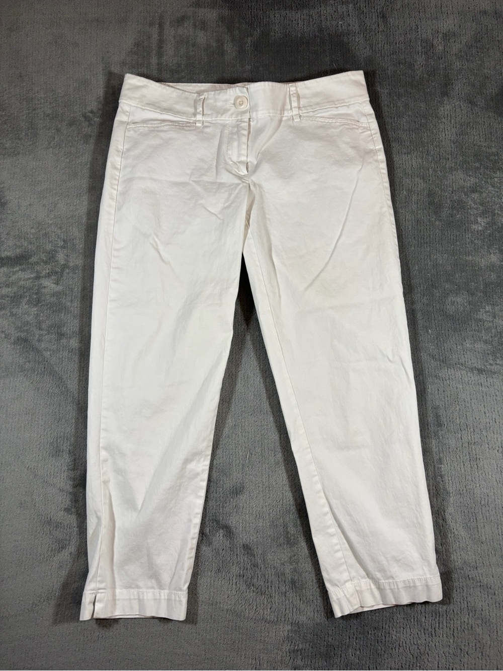 LOFT White Ankle Crop Pants